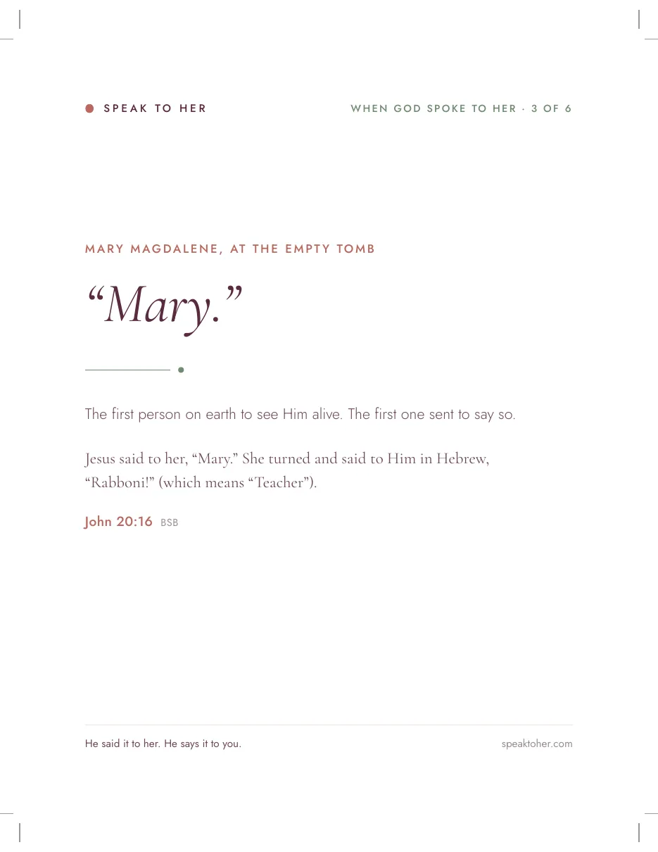 Wall print: Mary, John 20:16